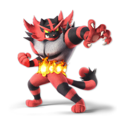 Incineroar as appearing in Super Smash Bros. Ultimate.