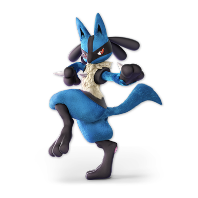 Lucario as appearing in Super Smash Bros. Ultimate.