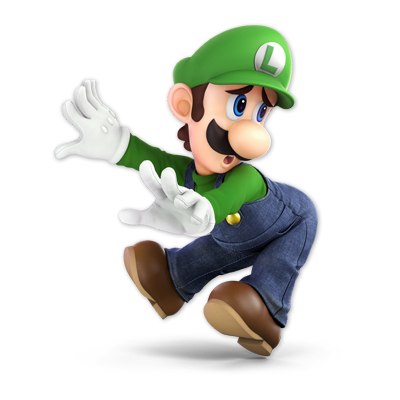 Luigi as appearing in Super Smash Bros. Ultimate.
