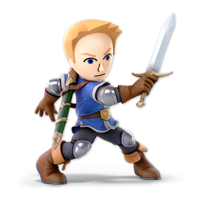 Mii Swordfighter as appearing in Super Smash Bros. Ultimate.