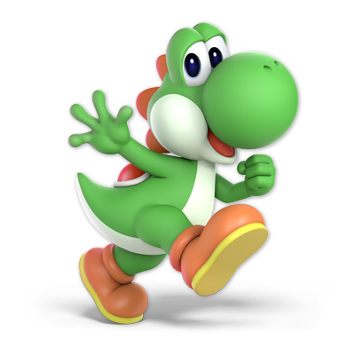 Yoshi as appearing in Super Smash Bros. Ultimate.