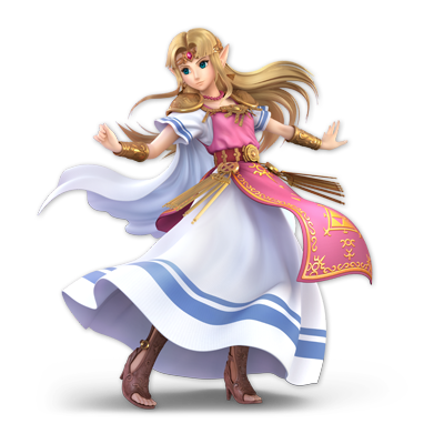 Zelda as appearing in Super Smash Bros. Ultimate.