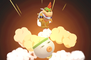 Bowser Jr. performing the move Abandon Ship.