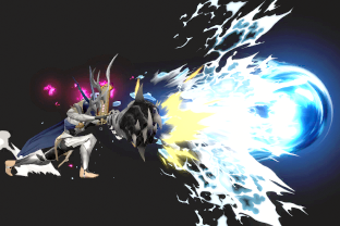 Corrin performing the move Dragon Fang Shot.