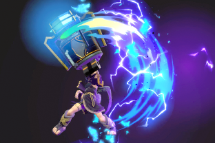 Dark Pit performing the move Electroshock Arm.