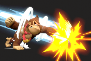 DK performing the move Giant Punch.