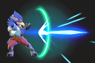 Falco performing the move Blaster.