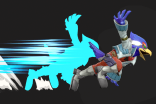 Falco performing the move Falco Phantasm.