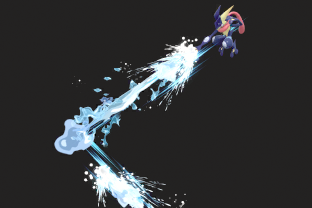 Greninja performing the move Hydro Pump.