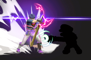 Ike performing the move Counter.