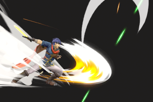 Ike performing the move Quick Draw.