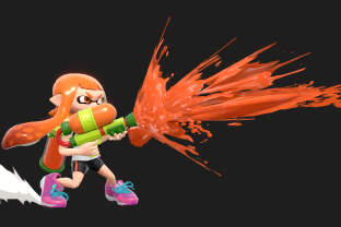 Inkling performing the move Splattershot.