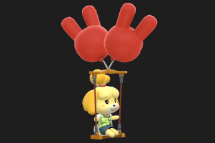 Isabelle performing the move Balloon Trip.