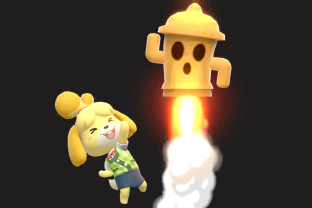 Isabelle performing the move Lloid Trap.