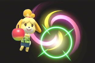 Isabelle performing the move Pocket.