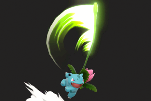 Ivysaur performing the move Vine Whip.