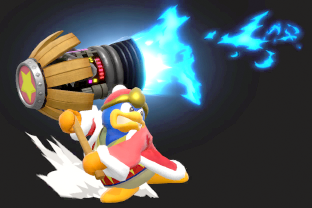 King Dedede performing the move Jet Hammer.