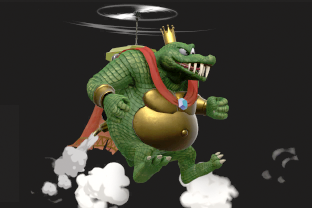 King K. Rool performing the move Propellerpack.