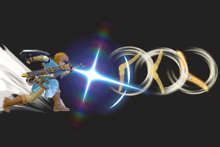 Link performing the move Boomerang.