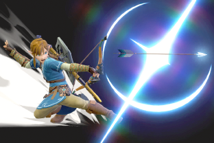 Link performing the move Bow and Arrows.