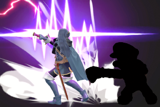 Lucina performing the move Counter.