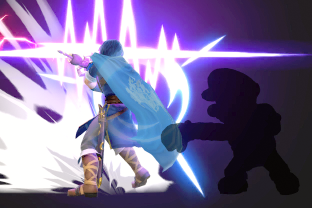 Marth performing the move Counter.