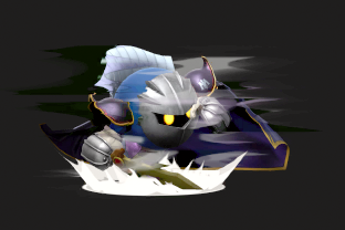 Meta Knight performing the move Dimensional Cape.