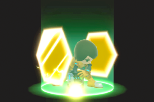 Mii Gunner performing the move Echo Reflector.