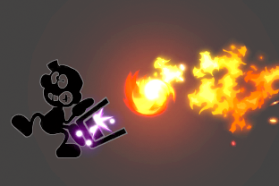 Mr. Game and Watch performing the move Oil Panic.