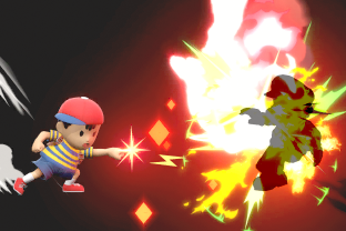 Ness performing the move PK Fire.