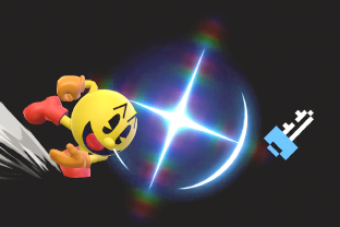 Pac Man performing the move Bonus Fruit.