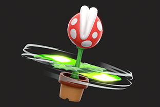 Piranha Plant performing the move Piranhacopter.