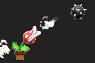 Piranha Plant performing the move Ptooie.