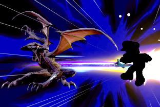 Ridley performing the move Skewer.