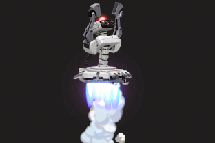 R.O.B. performing the move Robo Burner.