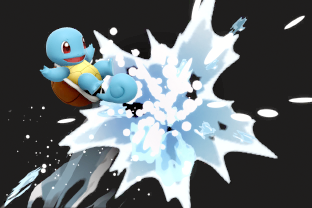 Squirtle performing the move Waterfall.