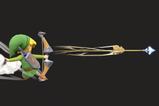 Toon Link performing the move Hero's Bow.