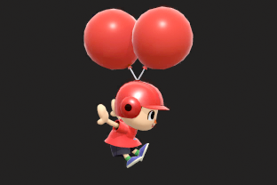 Villager performing the move Balloon Trip.